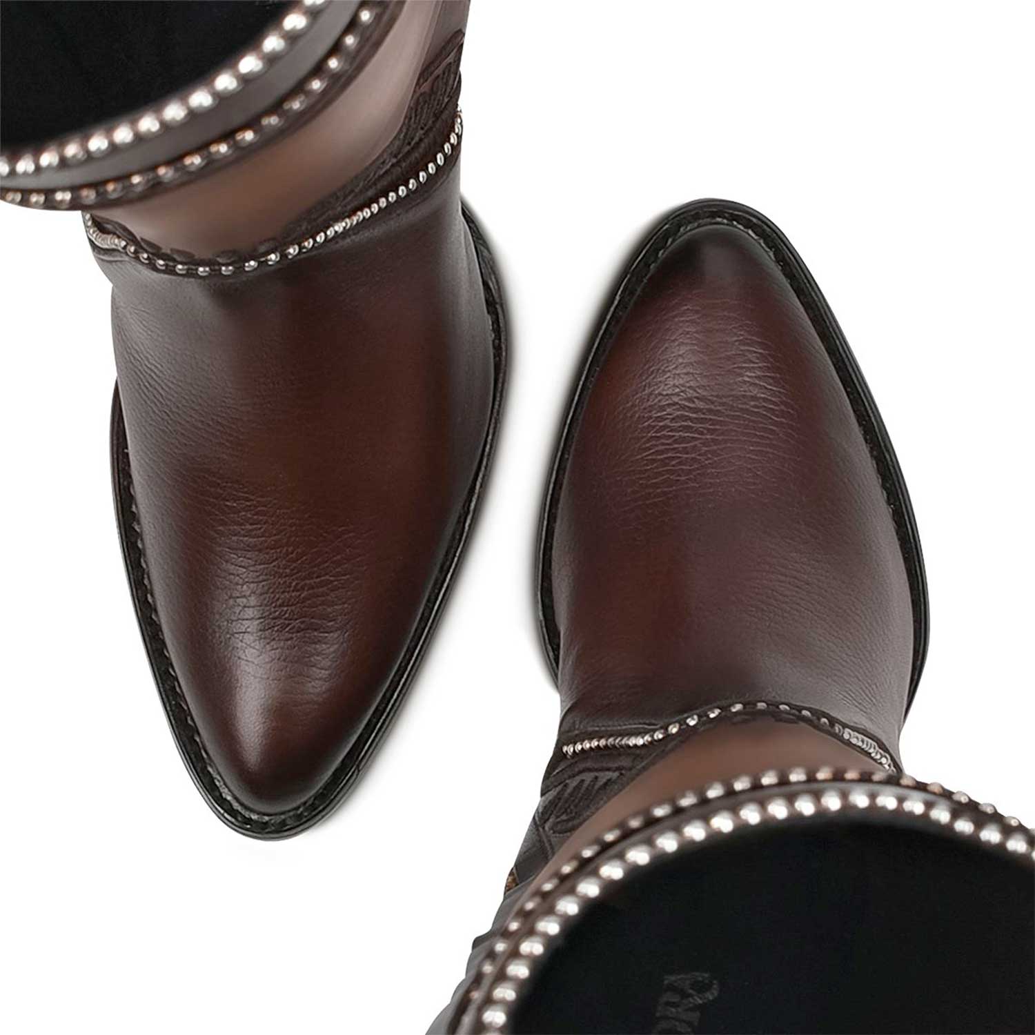 3F82RS - Cuadra maple cowgirl western leather zip almond toe boots for women-CUADRA-Kuet-Cuadra-Boots