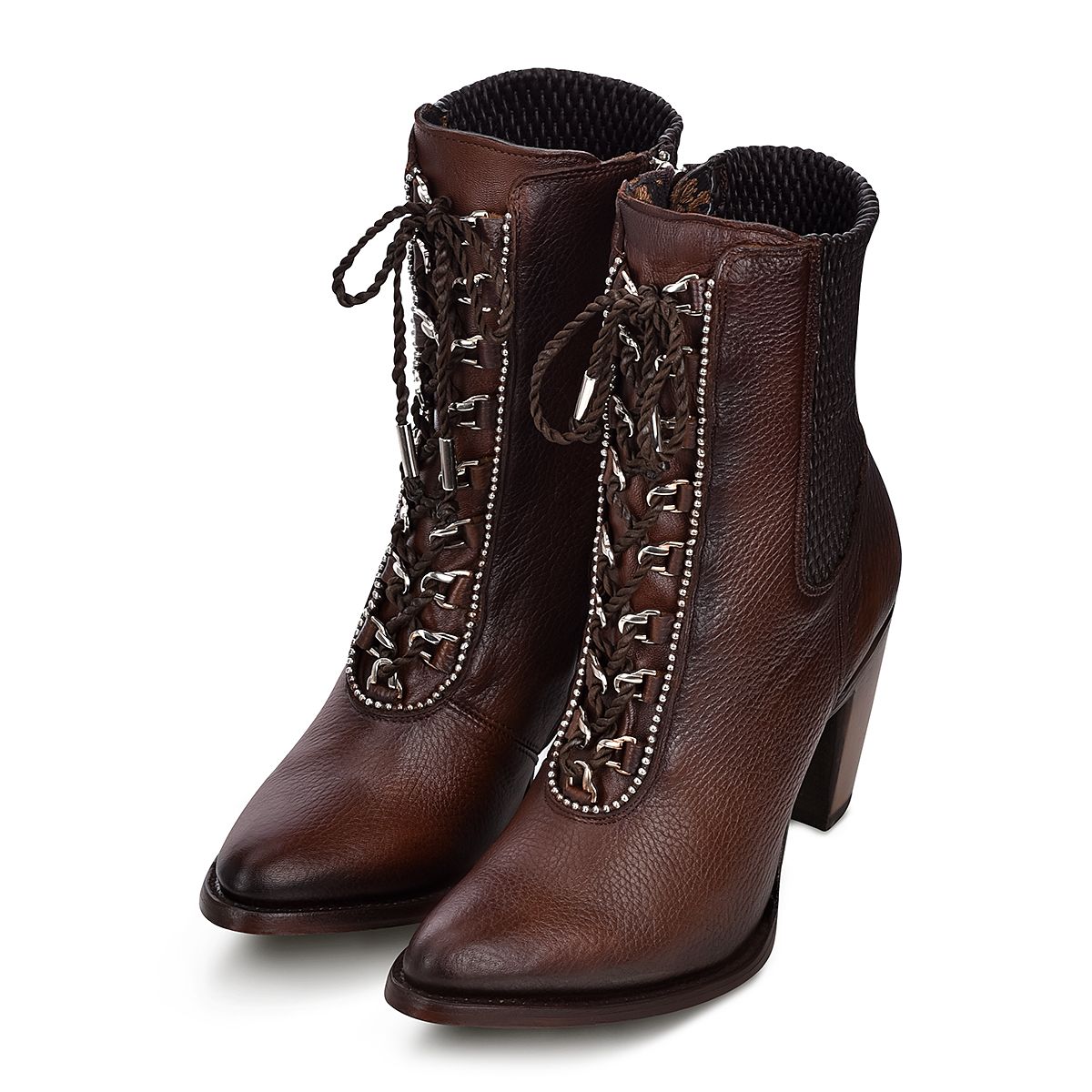 3F84RS - Cuadra chocolate Paris Texas cowboy leather ankle boots for women-CUADRA-Kuet-Cuadra-Boots