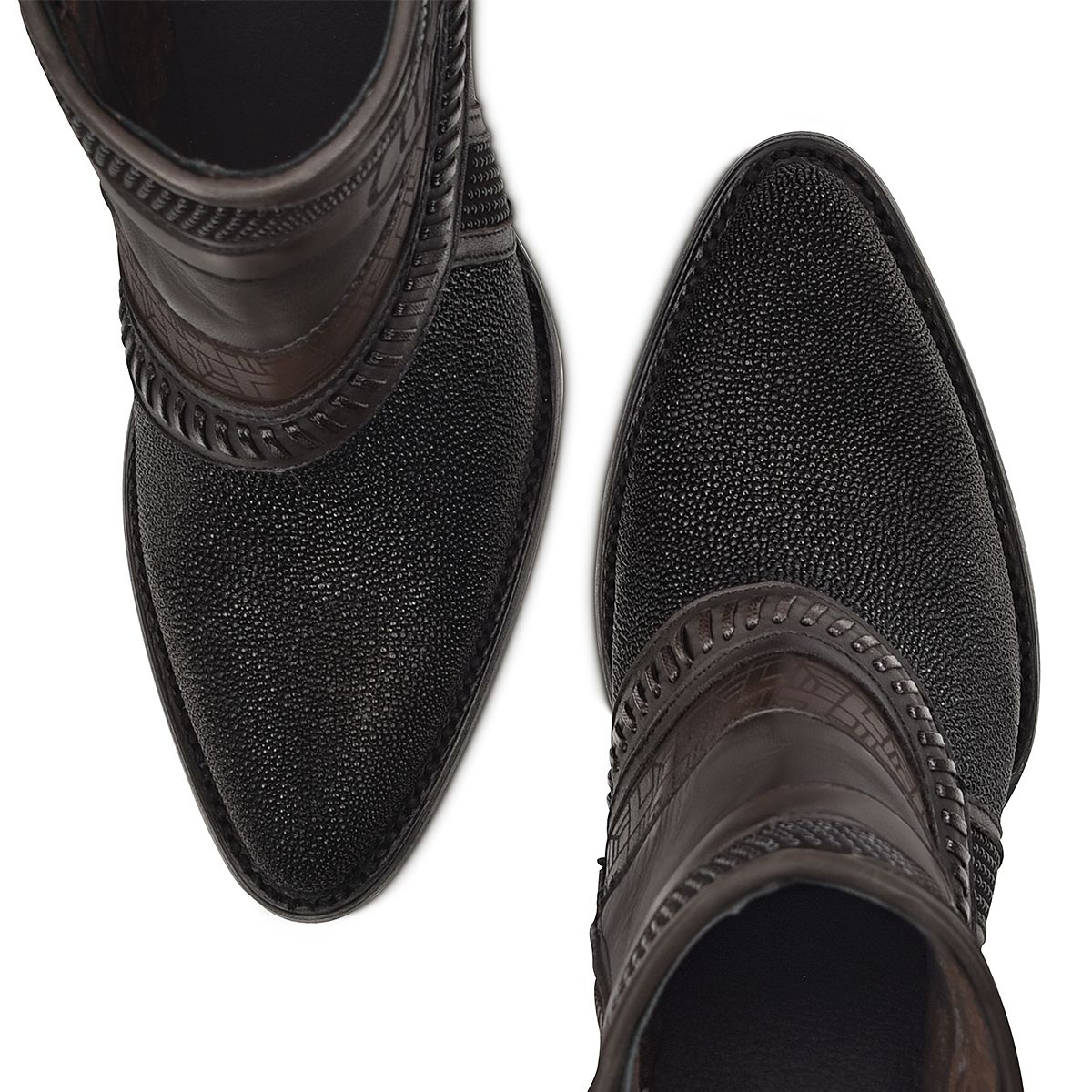3F86MA - Cuadra black fashion Paris Texas stingray ankle boots for women-CUADRA-Kuet-Cuadra-Boots