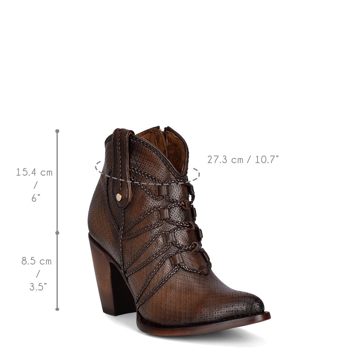 3F90RS - Cuadra mocha fashion cowboy leather ankle boots for women-Kuet.us