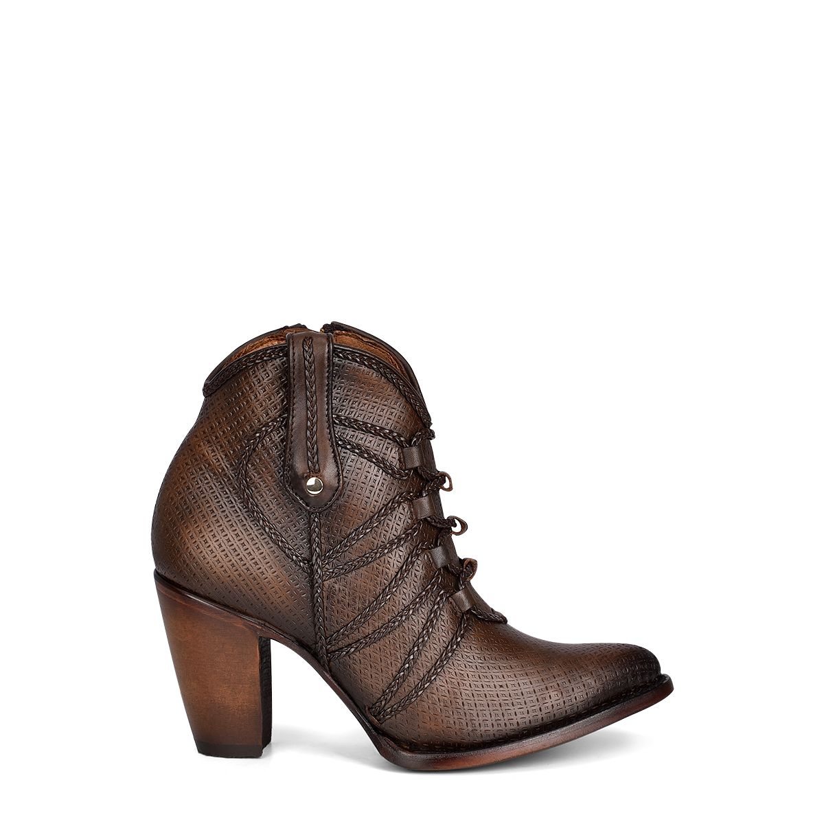 3F90RS - Cuadra mocha fashion cowboy leather ankle boots for women-CUADRA-Kuet-Cuadra-Boots
