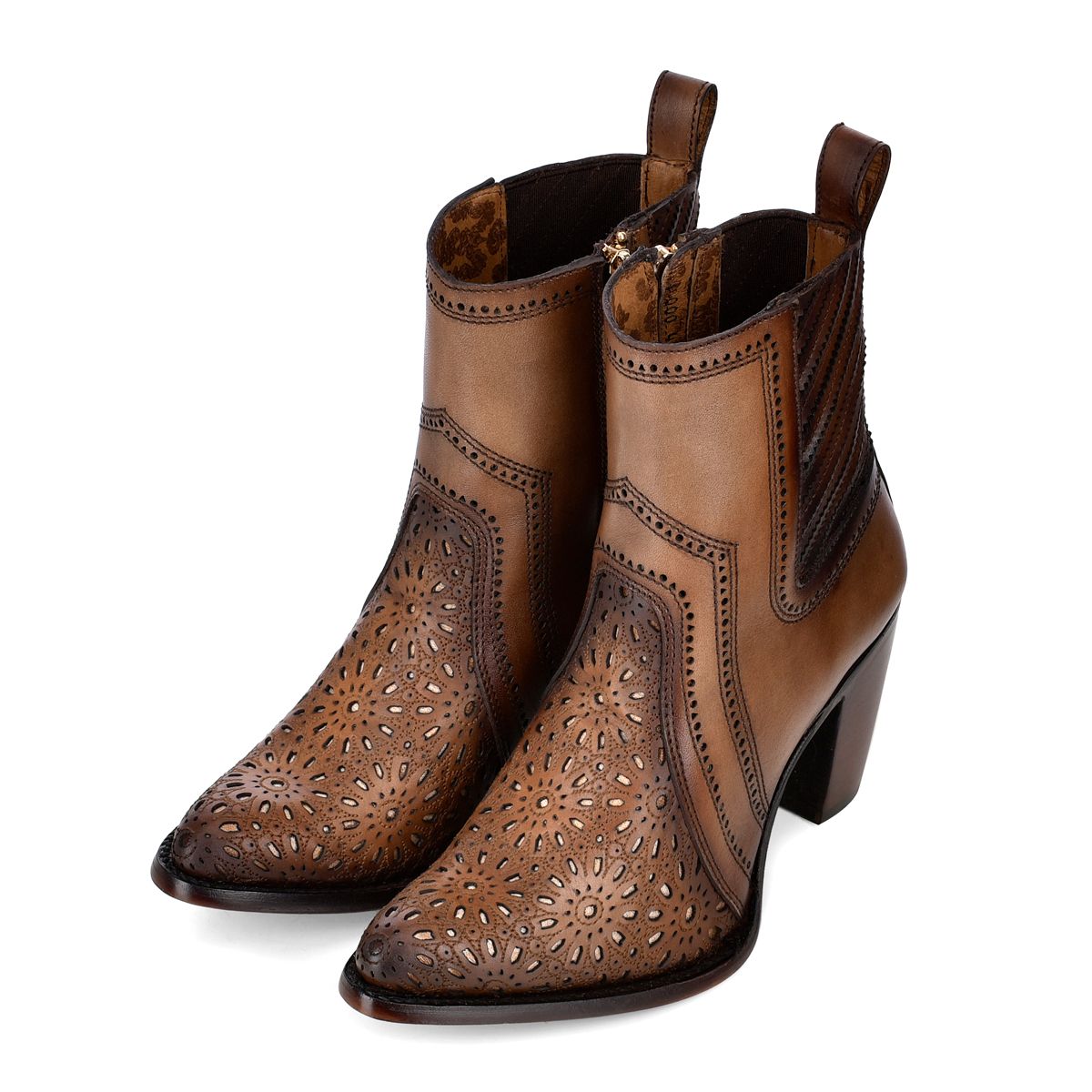 3F94RS - Cuadra maple fashion cowboy leather ankle boots for women-CUADRA-Kuet-Cuadra-Boots