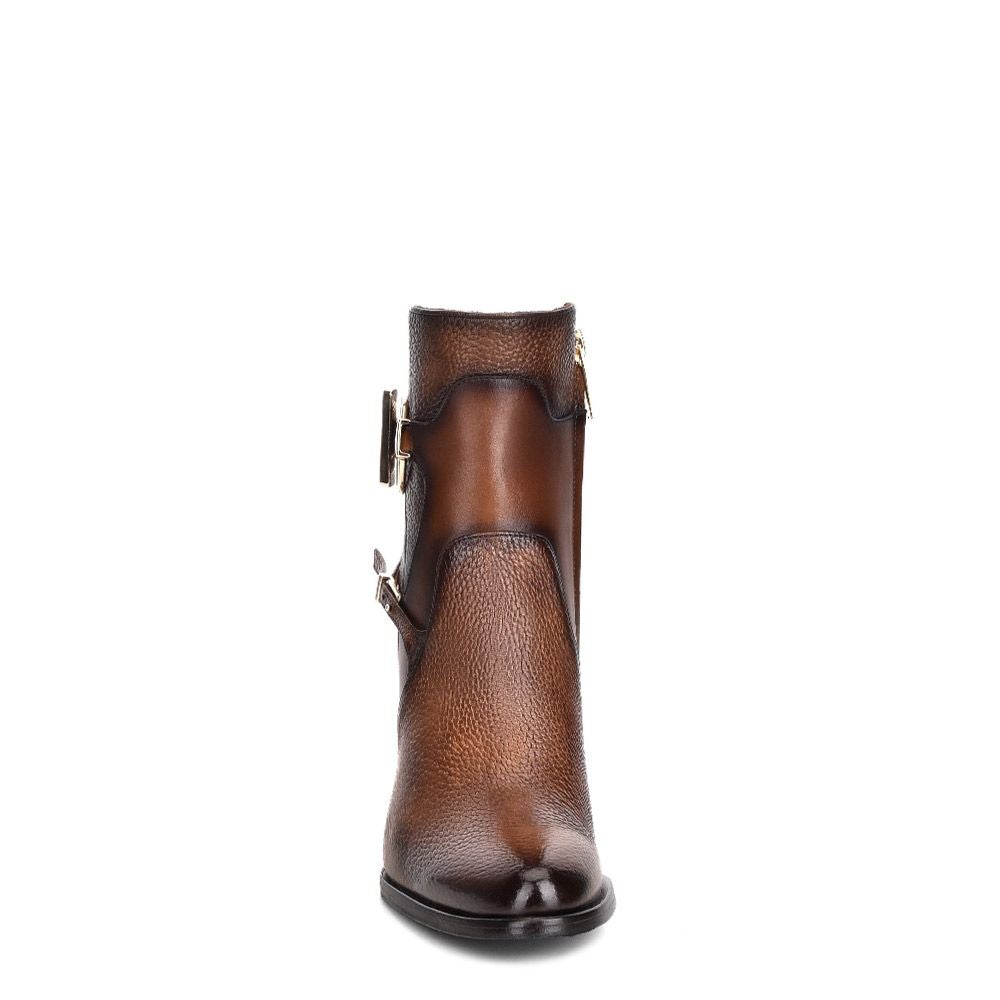 3G5VNTV - Cuadra maple brown Paris Texas deer leather ankle boots for women-CUADRA-Kuet-Cuadra-Boots