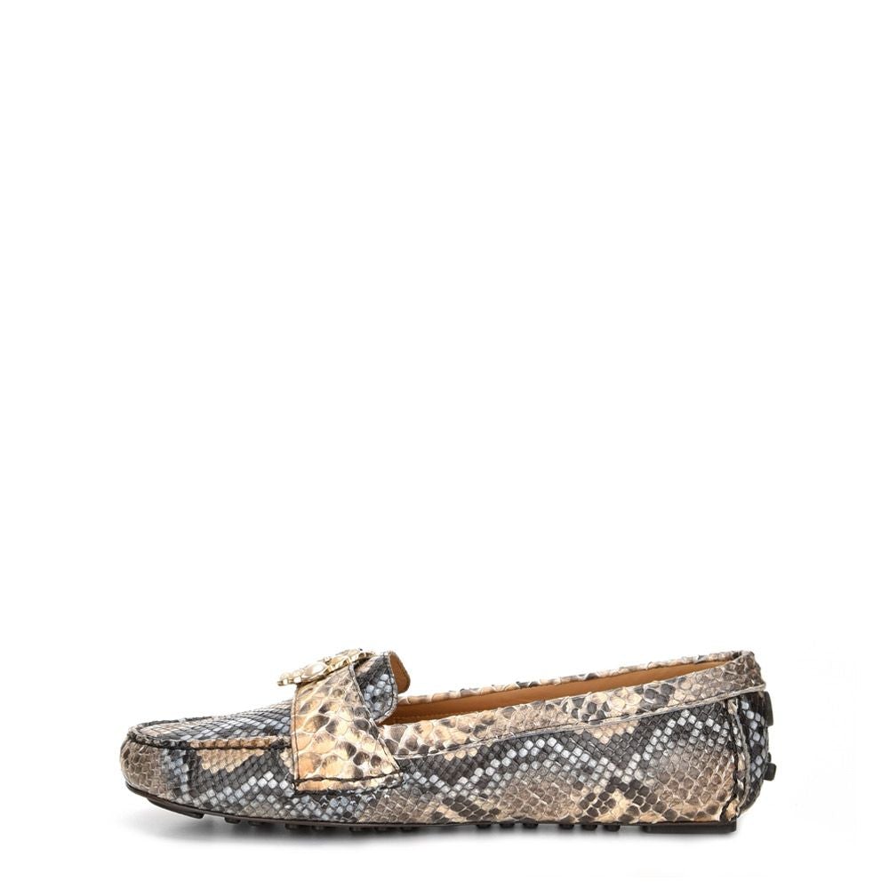 3J4PBPB - Cuadra natural casual fashion python moccasin shoes for women-Kuet.us