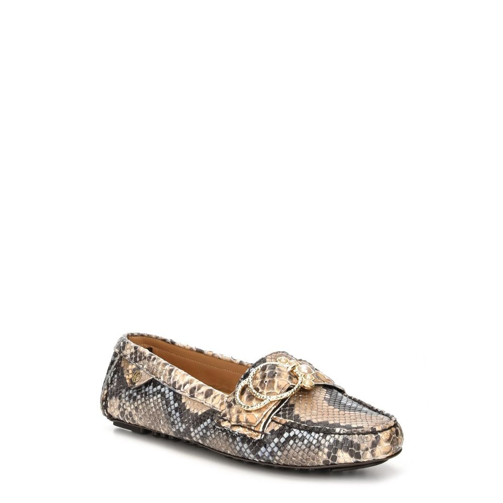 3J4PBPB - Cuadra natural casual fashion python moccasin shoes for women-Kuet.us