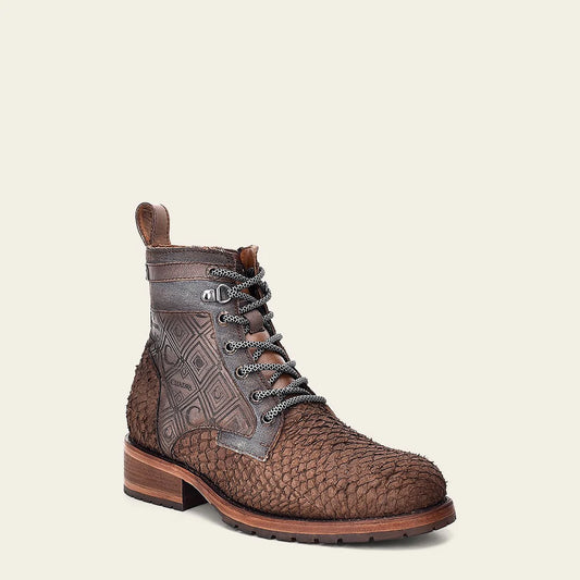 3V03MH - Cuadra casual pirarucu skin ankle boots for men