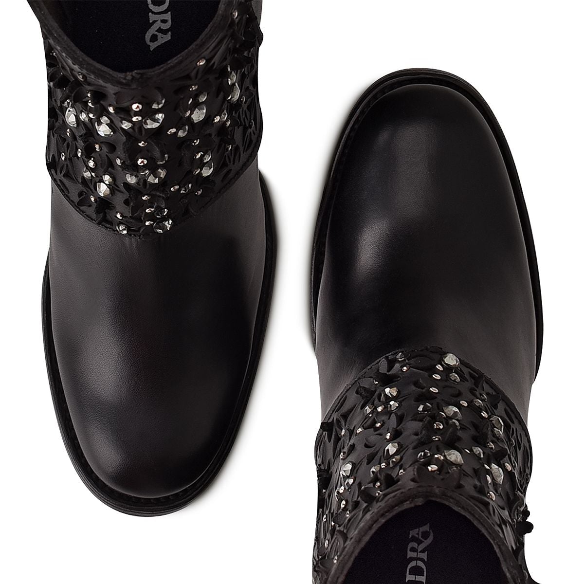 3W02RS - Cuadra black Paris Texas western leather ankle boots for women-CUADRA-Kuet-Cuadra-Boots