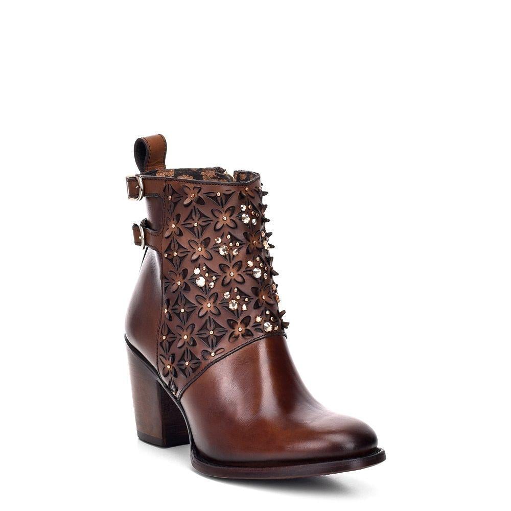 3W02RS - Cuadra mocha Paris Texas western leather ankle boots for women-CUADRA-Kuet-Cuadra-Boots