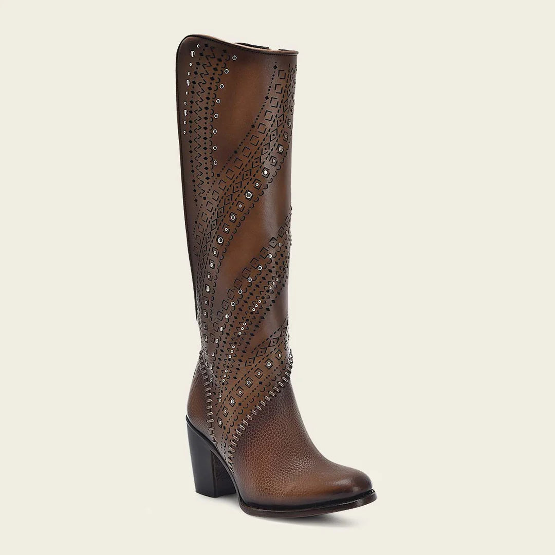3W21RS - Cuadra Honey Western Leather Ankle Boots for Women