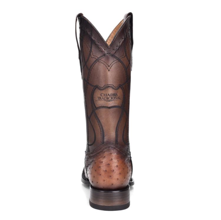 3Z1OA1 - Cuadra chestnut brown cowboy rodeo ostrich boots for men-CUADRA-Kuet-Cuadra-Boots