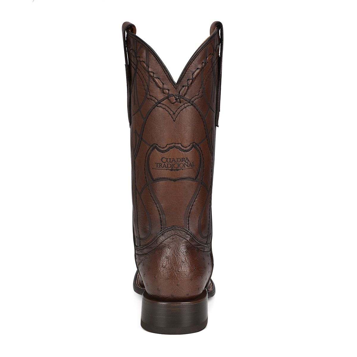3Z1OA1 - Cuadra chocolate cowboy rodeo ostrich leather boots for men-Kuet.us