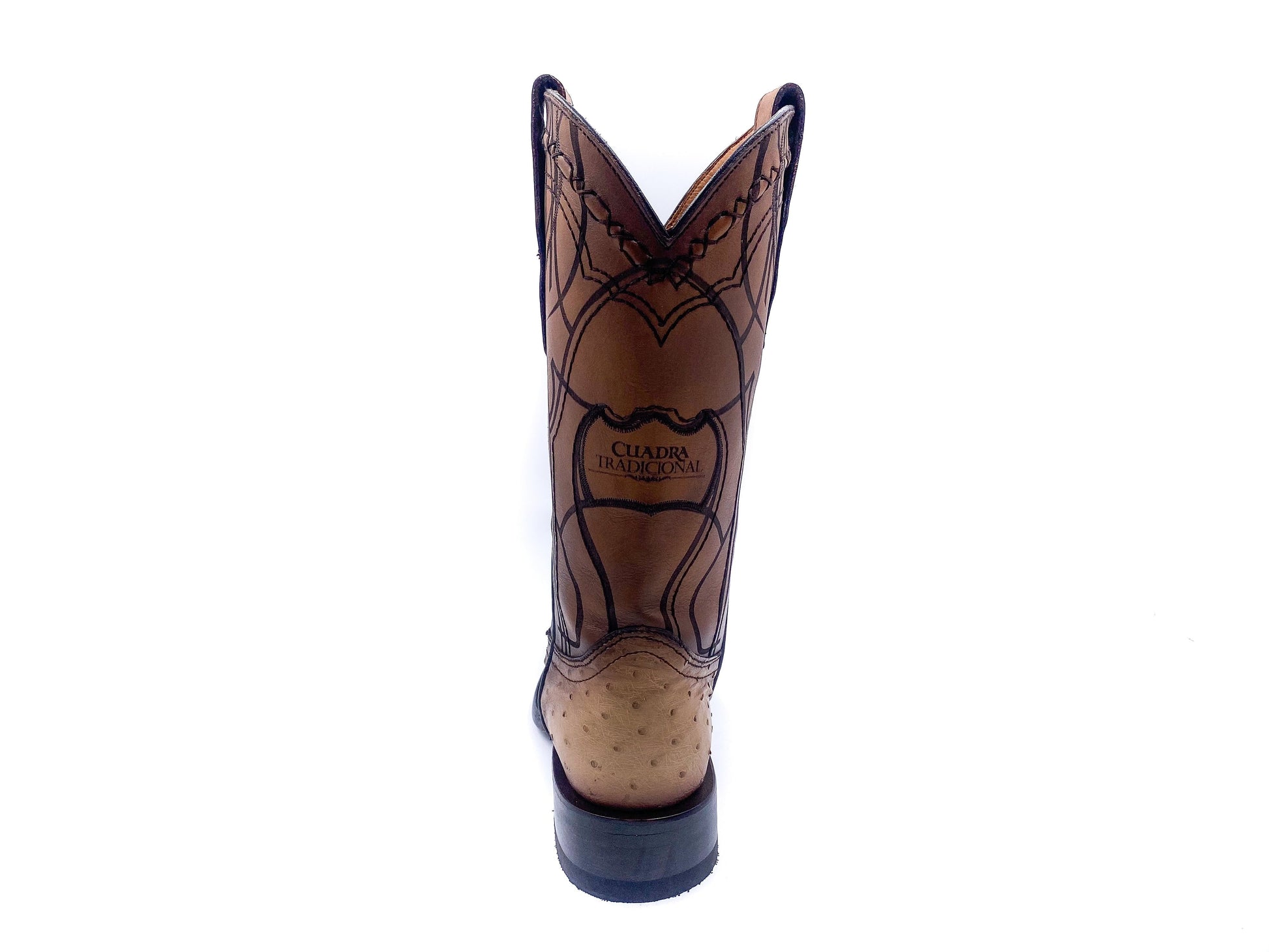 3Z1OA1 - Cuadra orix classic cowboy rodeo ostrich leather boots for men-Kuet.us