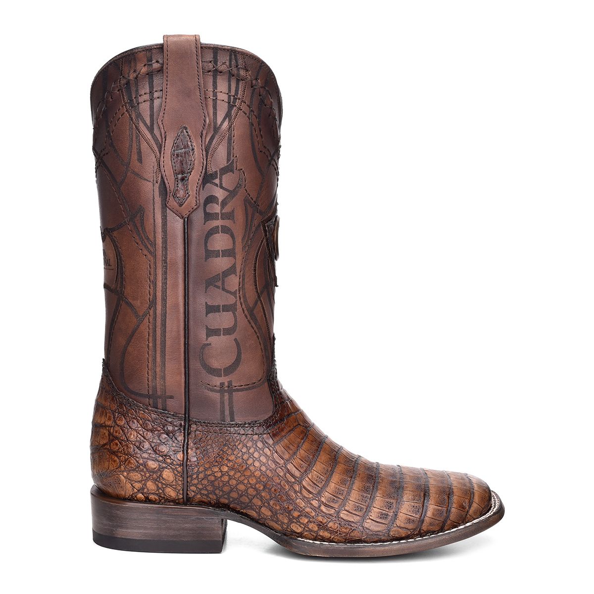 3Z1OFY - Cuadra maple cowboy rodeo caiman belly leather boots for men-Kuet.us