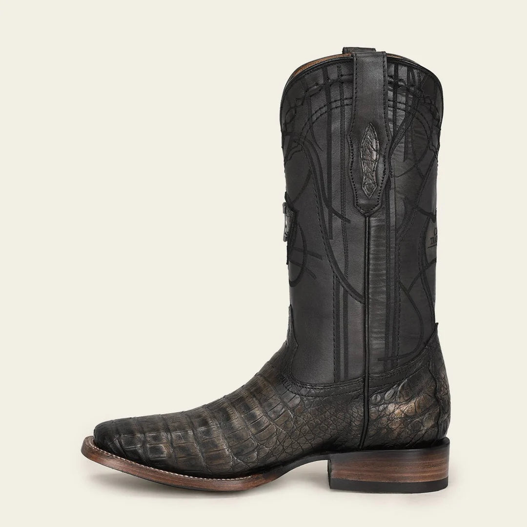 Cuadra black cowboy rodeo caiman leather boots for men