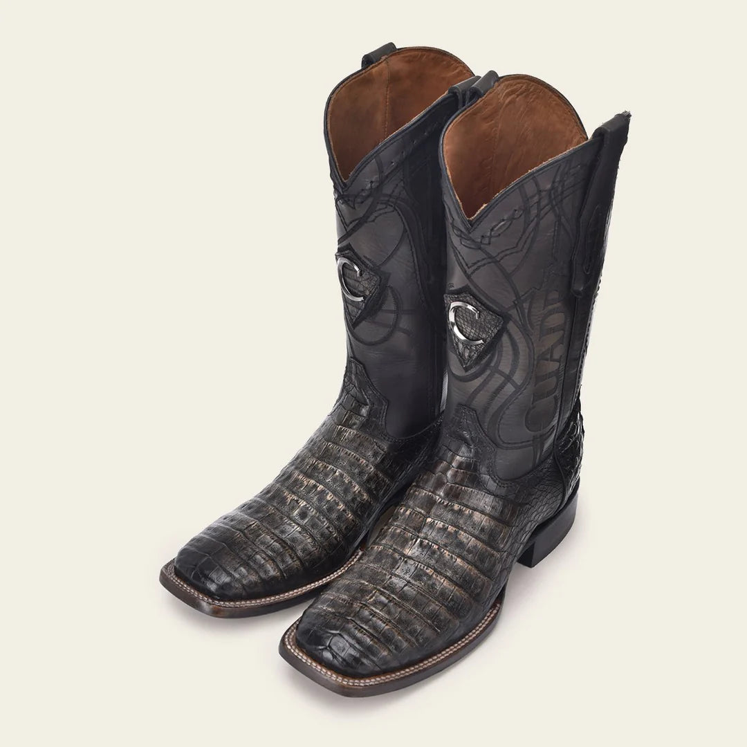 Cuadra black cowboy rodeo caiman leather boots for men