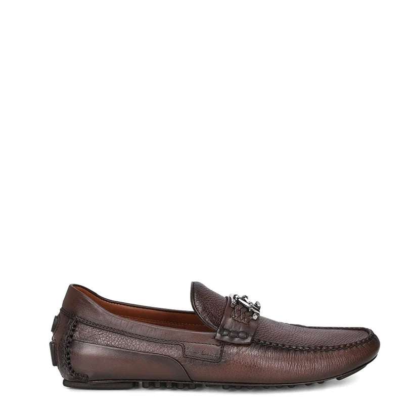 40VVNTS - Cuadra brown deer and calfskin drivers for men