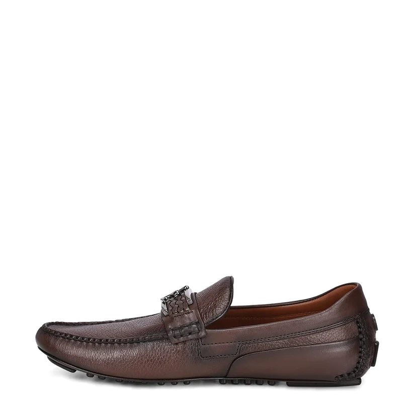 40VVNTS - Cuadra brown deer and calfskin drivers for men