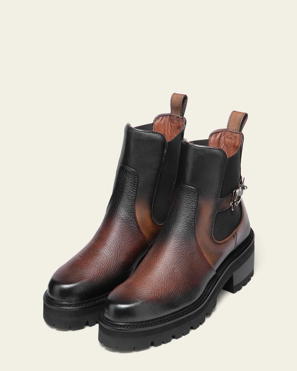 41WVNTV - Franco Cuadra honey casual fashion deer leather combat boots for women
