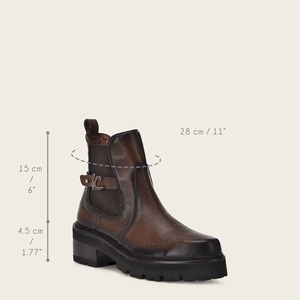 41WVNVN - Franco Cuadra Honey Casual Fashion Deer Leather Combat