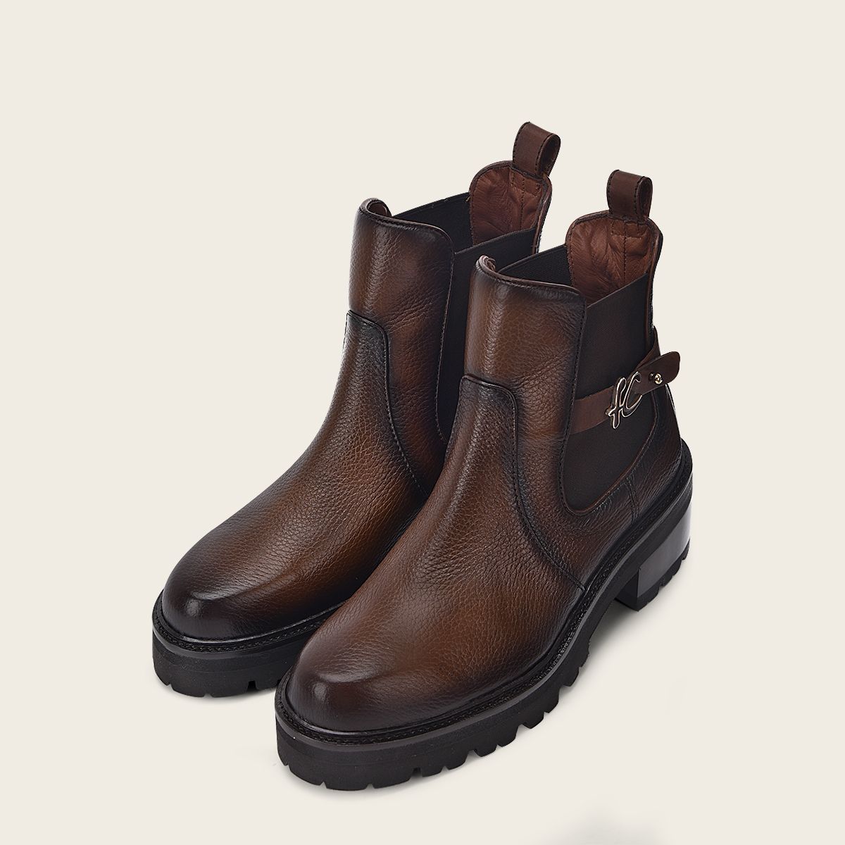 41WVNVN - Franco Cuadra Honey Casual Fashion Deer Leather Combat