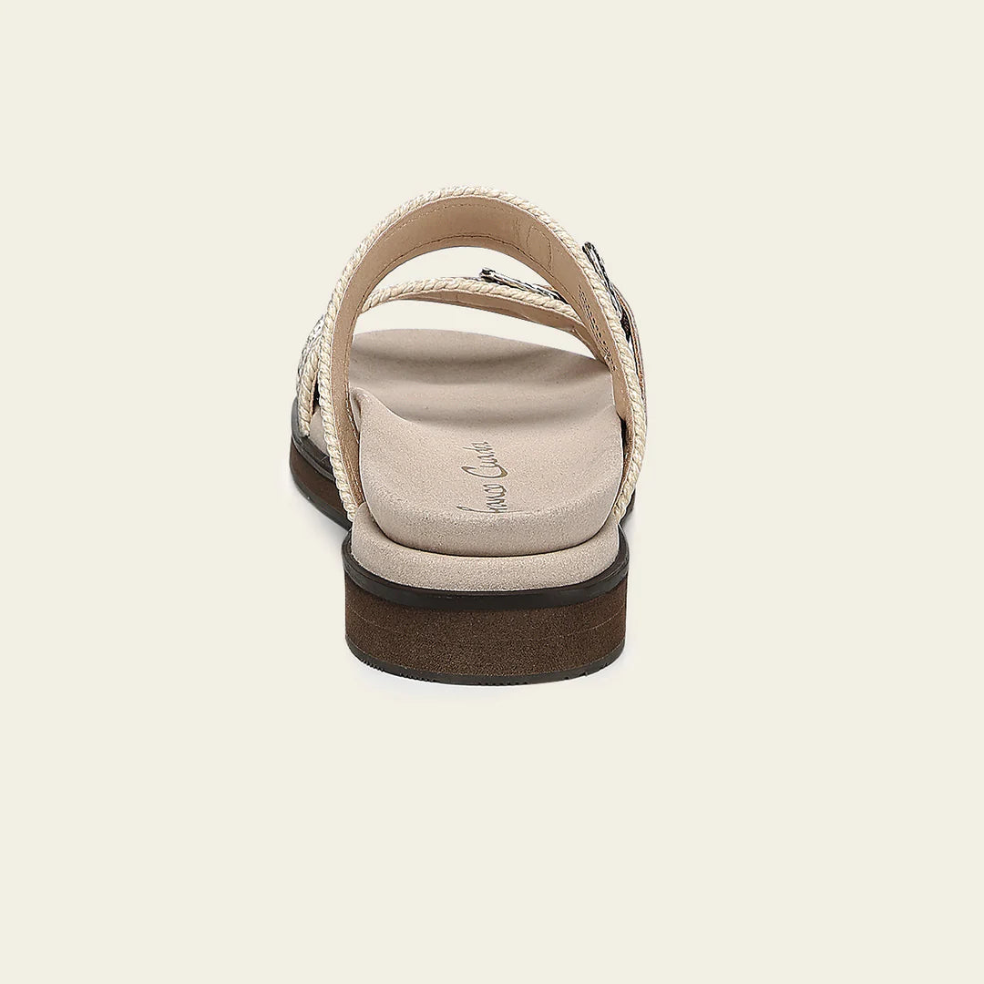 44SPMPM - Cuadra Beige Python Sandals for Women