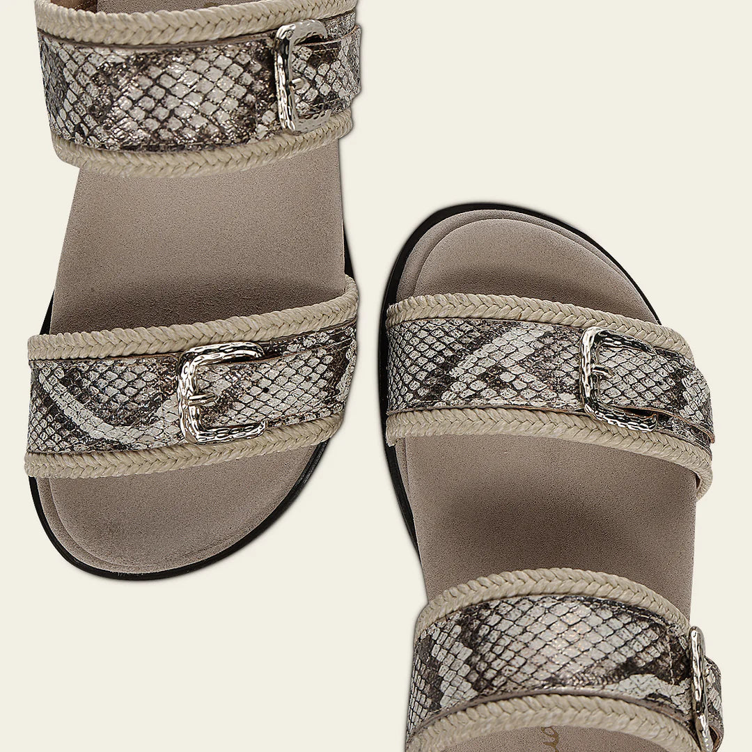 44SPMPM - Cuadra Beige Python Sandals for Women