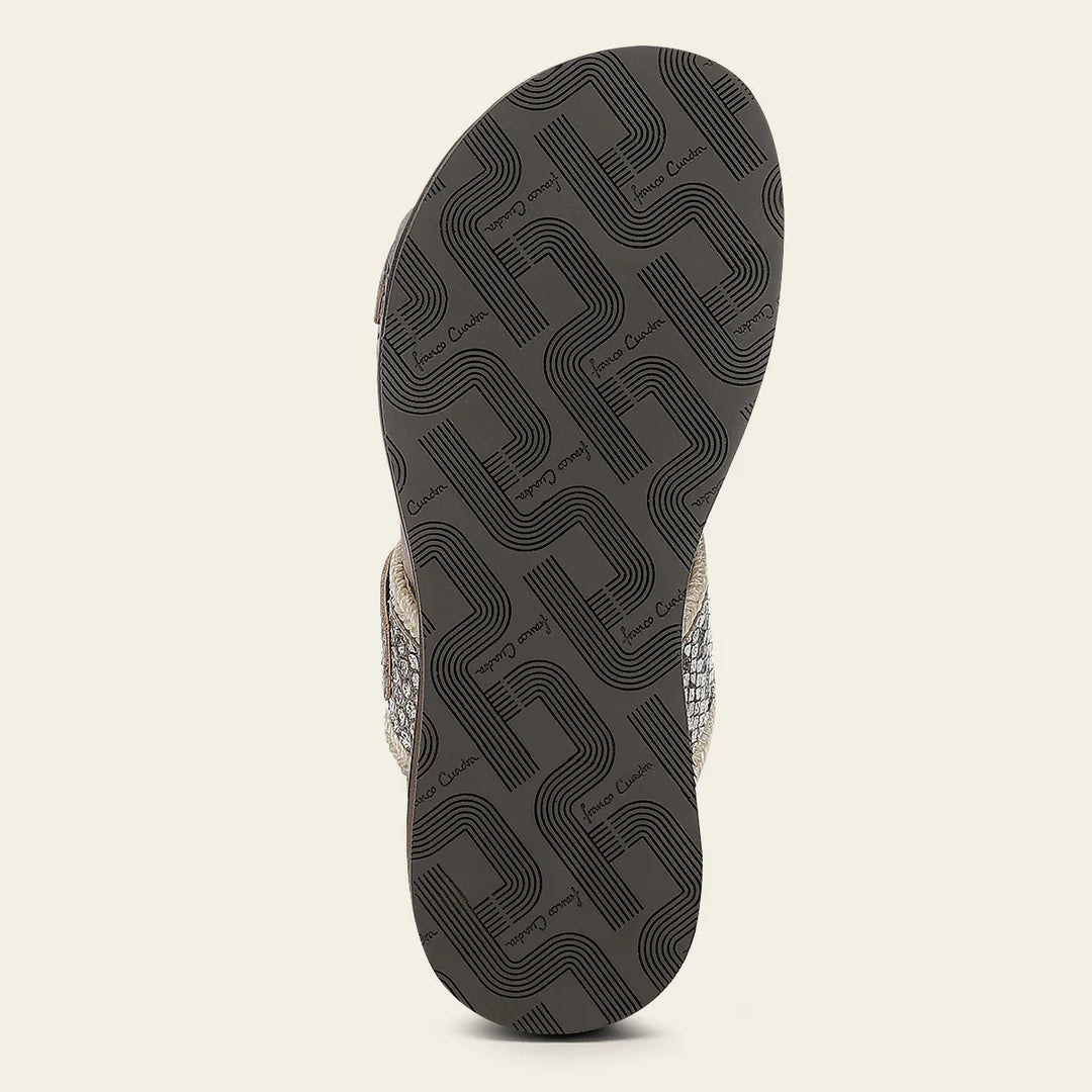 44SPMPM - Cuadra Beige Python Sandals for Women