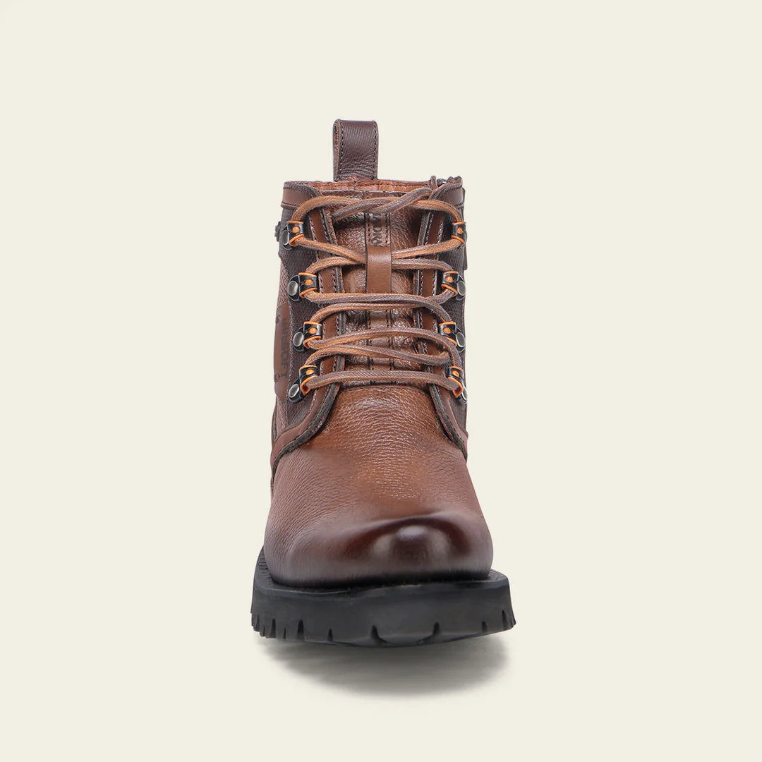 4D25VE - Cuadra honey dress casual deer leather zip ankle boots for men