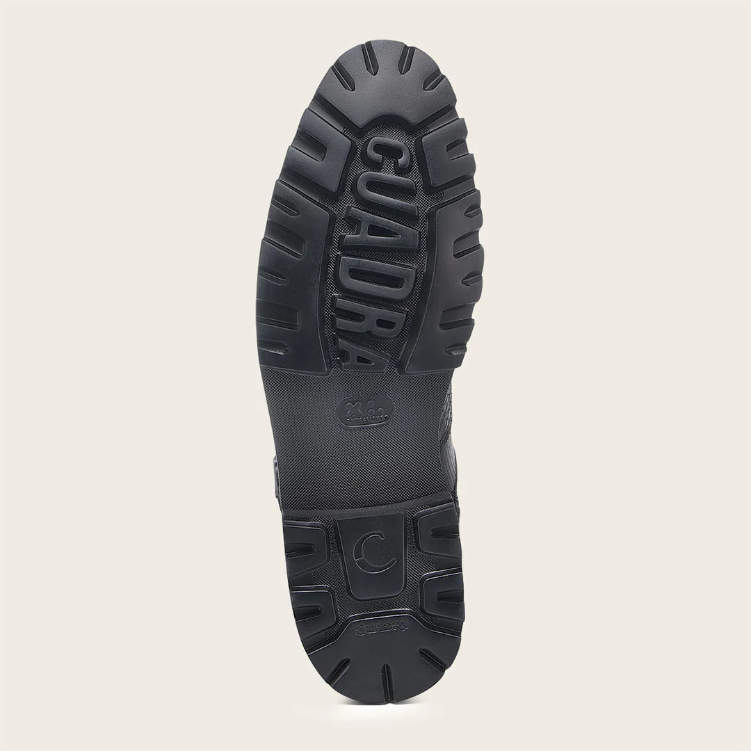 4D28PH - Cuadra black dress casual python skin zip ankle boots for men