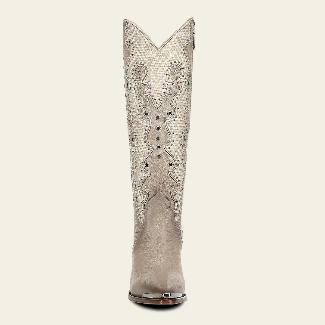 4I25RS - Cuadra beige western cowgirl boots for women