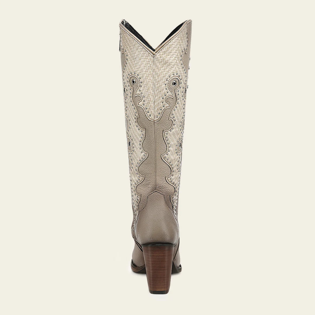4I25RS - Cuadra beige western cowgirl boots for women
