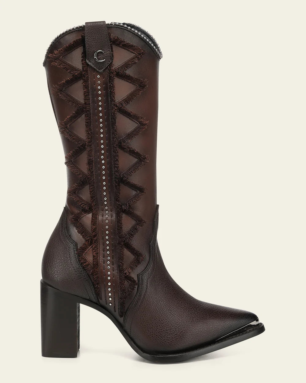 4I28RS - Cuadra Brown Western Cowgirl Cowhide Leather Boots for Women