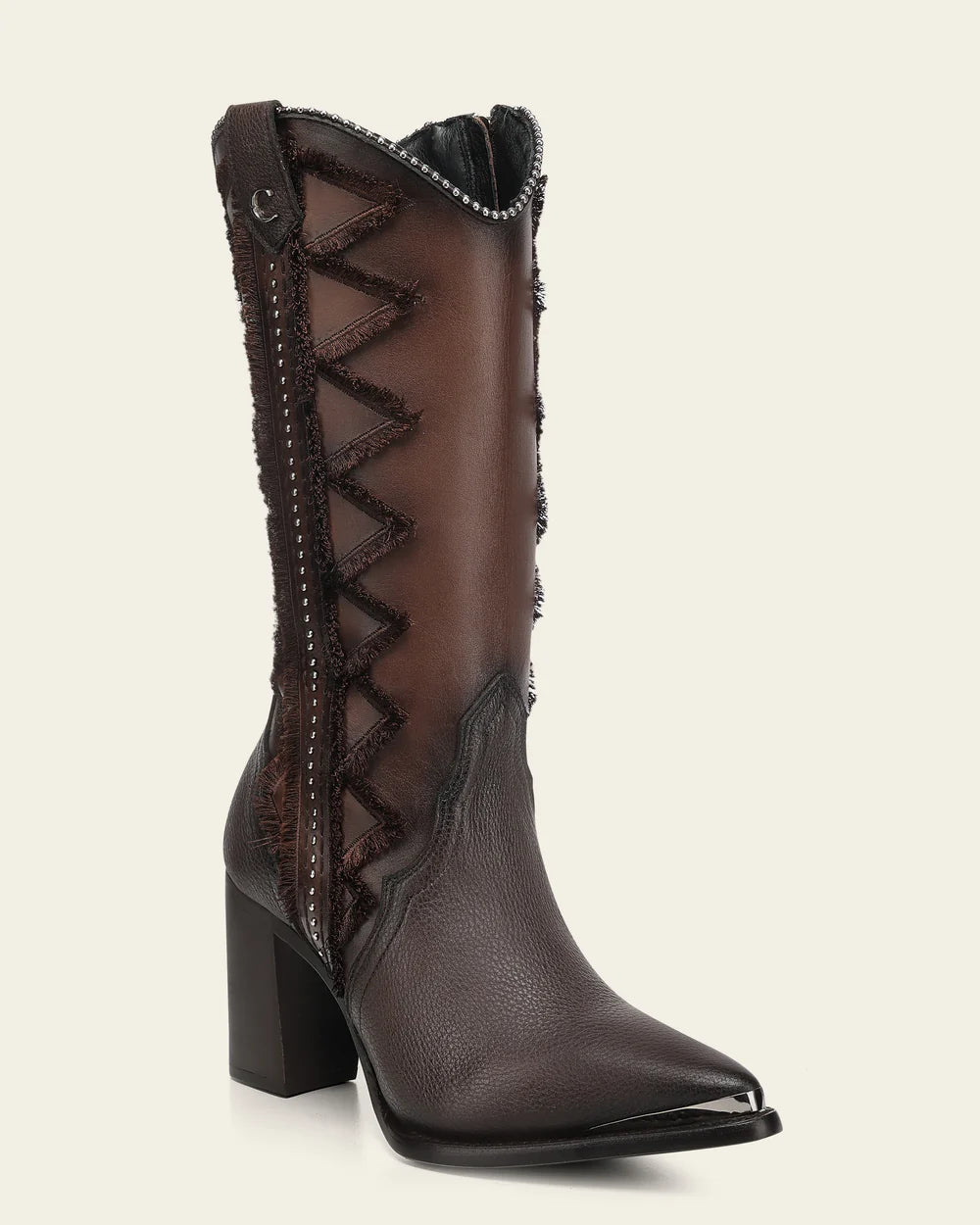 4I28RS - Cuadra Brown Western Cowgirl Cowhide Leather Boots for Women