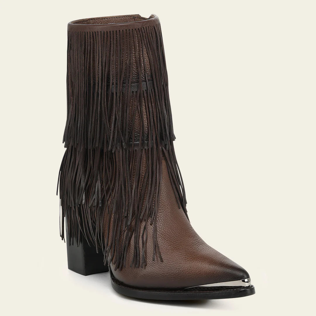 4I31RS - Cuadra honey western cowhide leather ankle boots for women