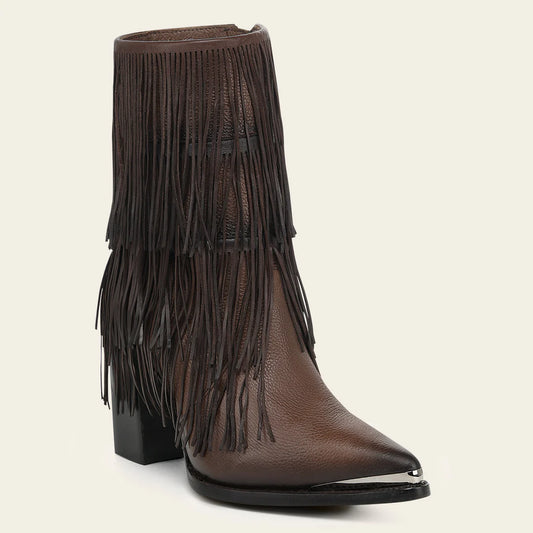 4I31RS - Cuadra honey western cowhide leather ankle boots for women