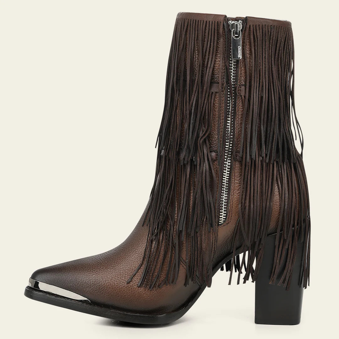 4I31RS - Cuadra honey western cowhide leather ankle boots for women