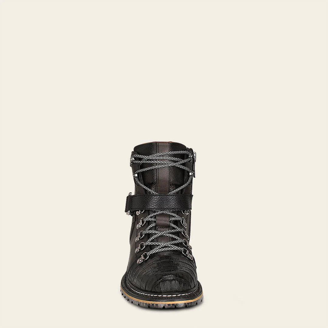 4J08FY - Cuadra Black Casual Fashion Caiman Ankle Boots for Men