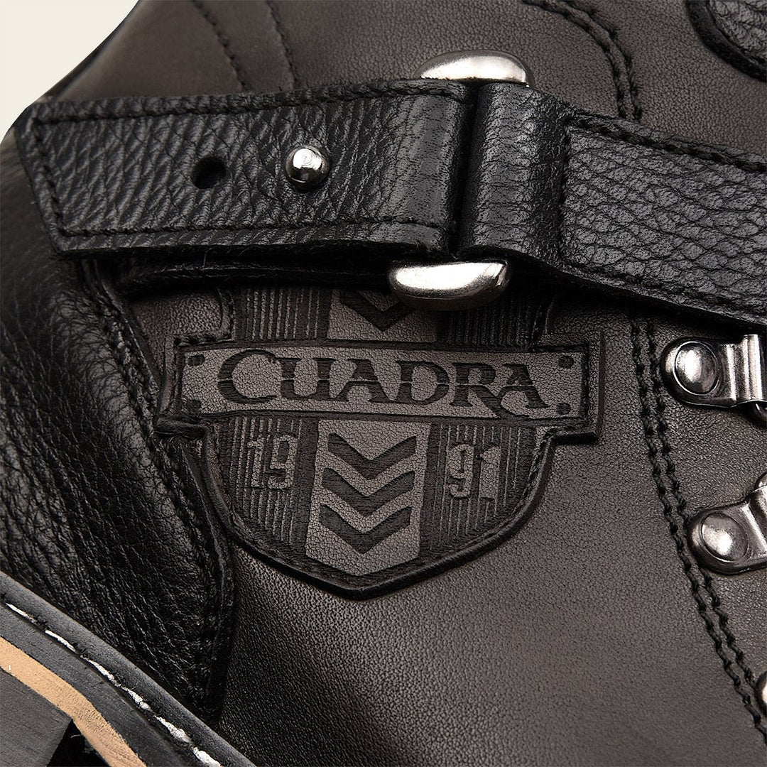 4J08FY - Cuadra Black Casual Fashion Caiman Ankle Boots for Men