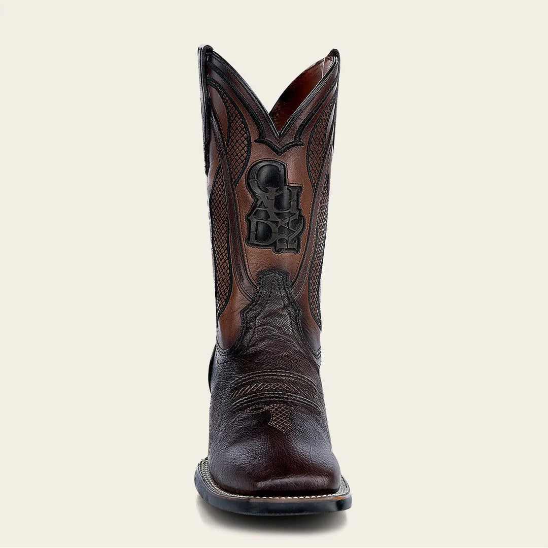 4L01AB - Cuadra Brown Cowboy Rodeo Ostrich Leather Boots for Men