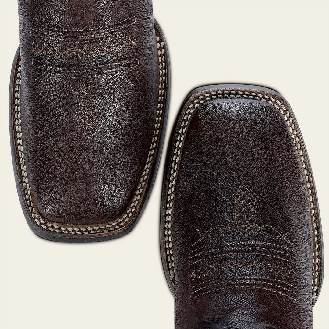 4L01AB - Cuadra Brown Cowboy Rodeo Ostrich Leather Boots for Men