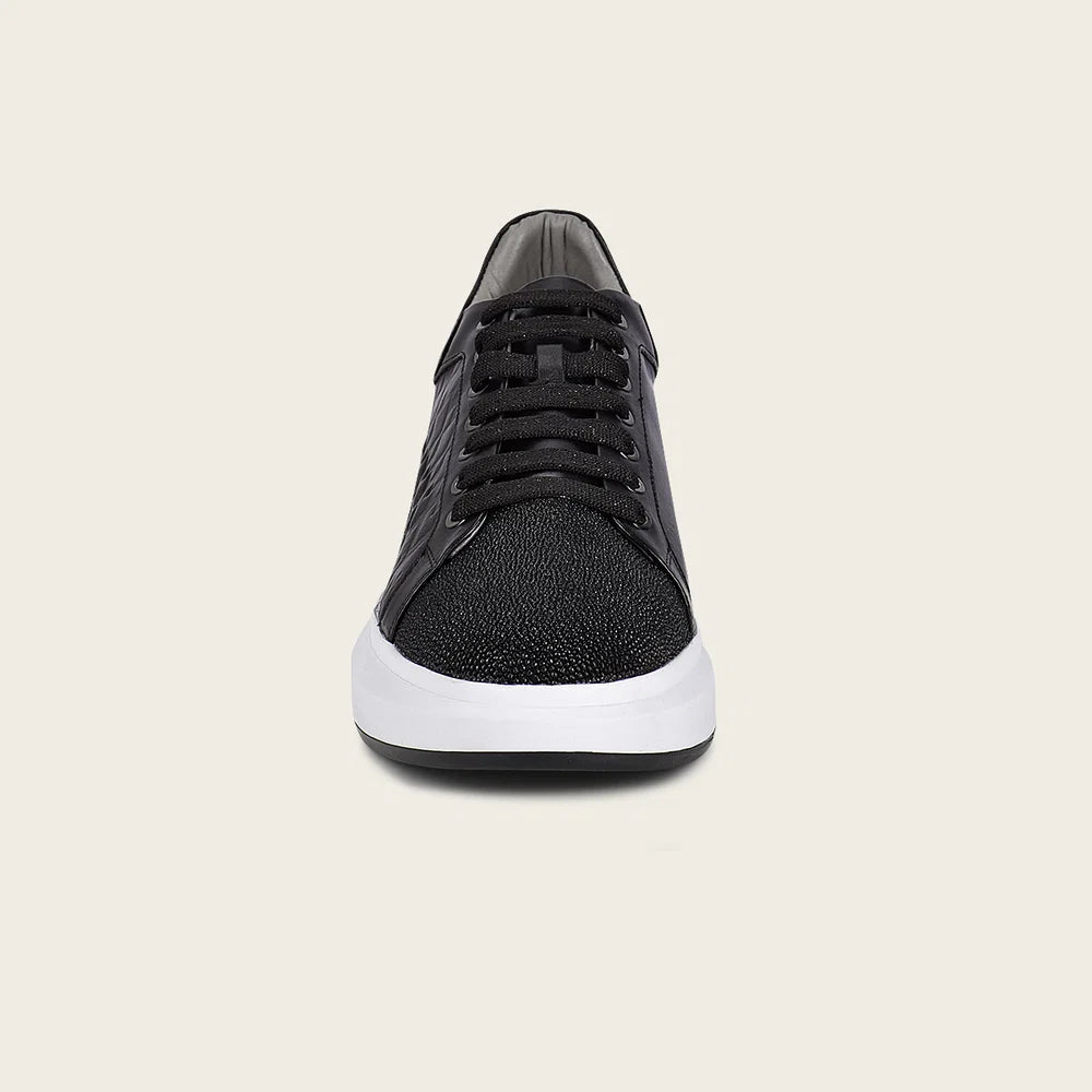 4P3MTTS - Franco Cuadra black stingray leather platform sneakers for women