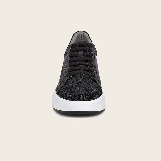 4P3MTTS - Franco Cuadra black stingray leather platform sneakers for women