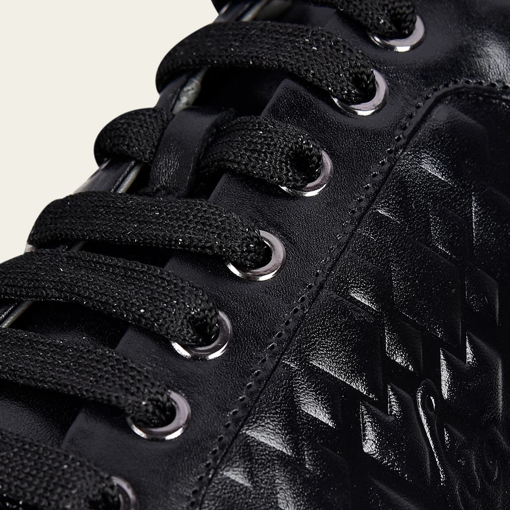 4P3MTTS - Franco Cuadra black stingray leather platform sneakers for women