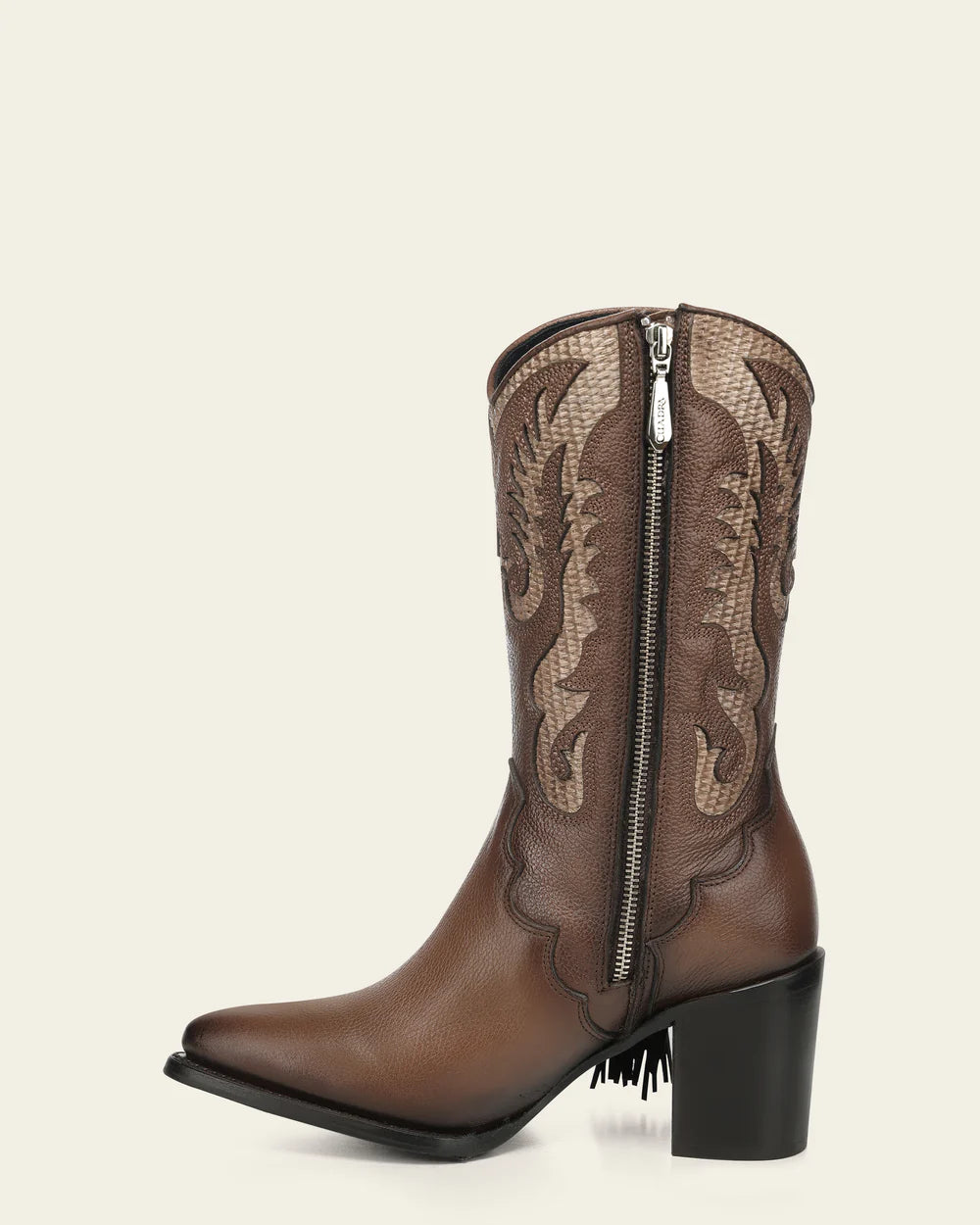 4Q23RS - Cuadra brown western cowgirl cowhide leather boots for women