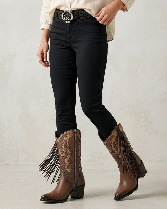 4Q23RS - Cuadra brown western cowgirl boots for women