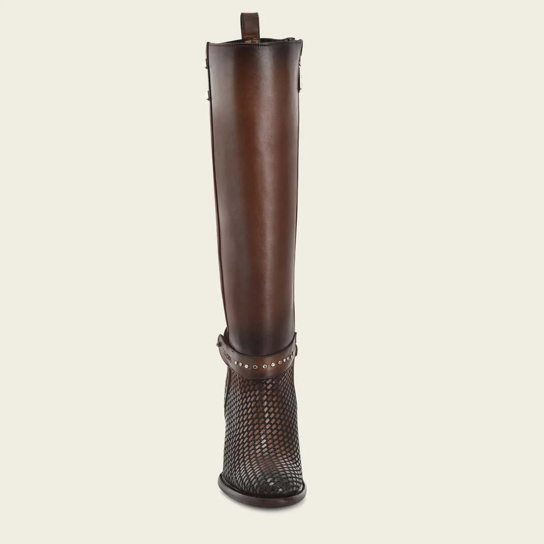 Cuadra brown western cowgirl leather boots for women