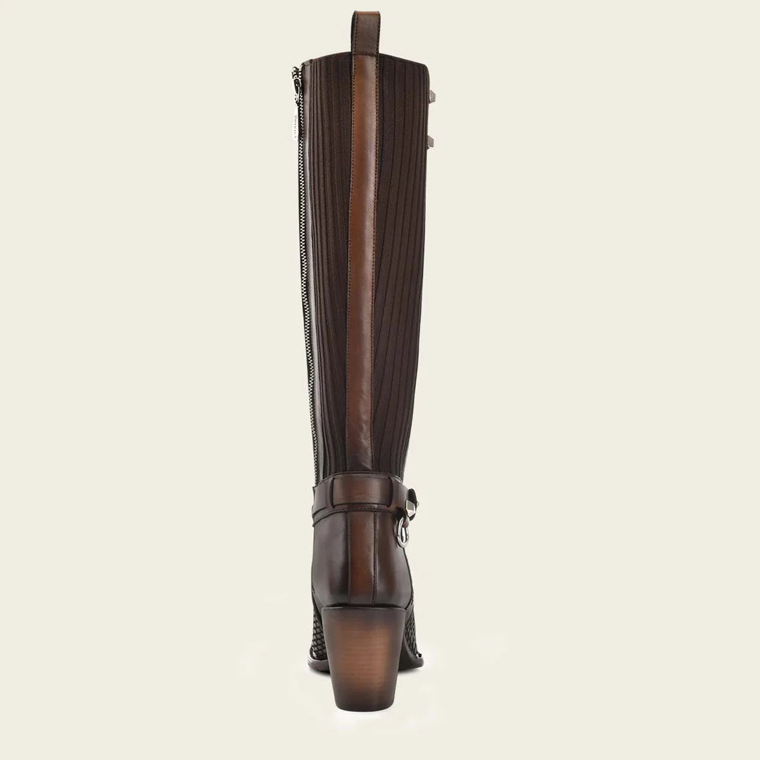 Cuadra brown western cowgirl leather boots for women