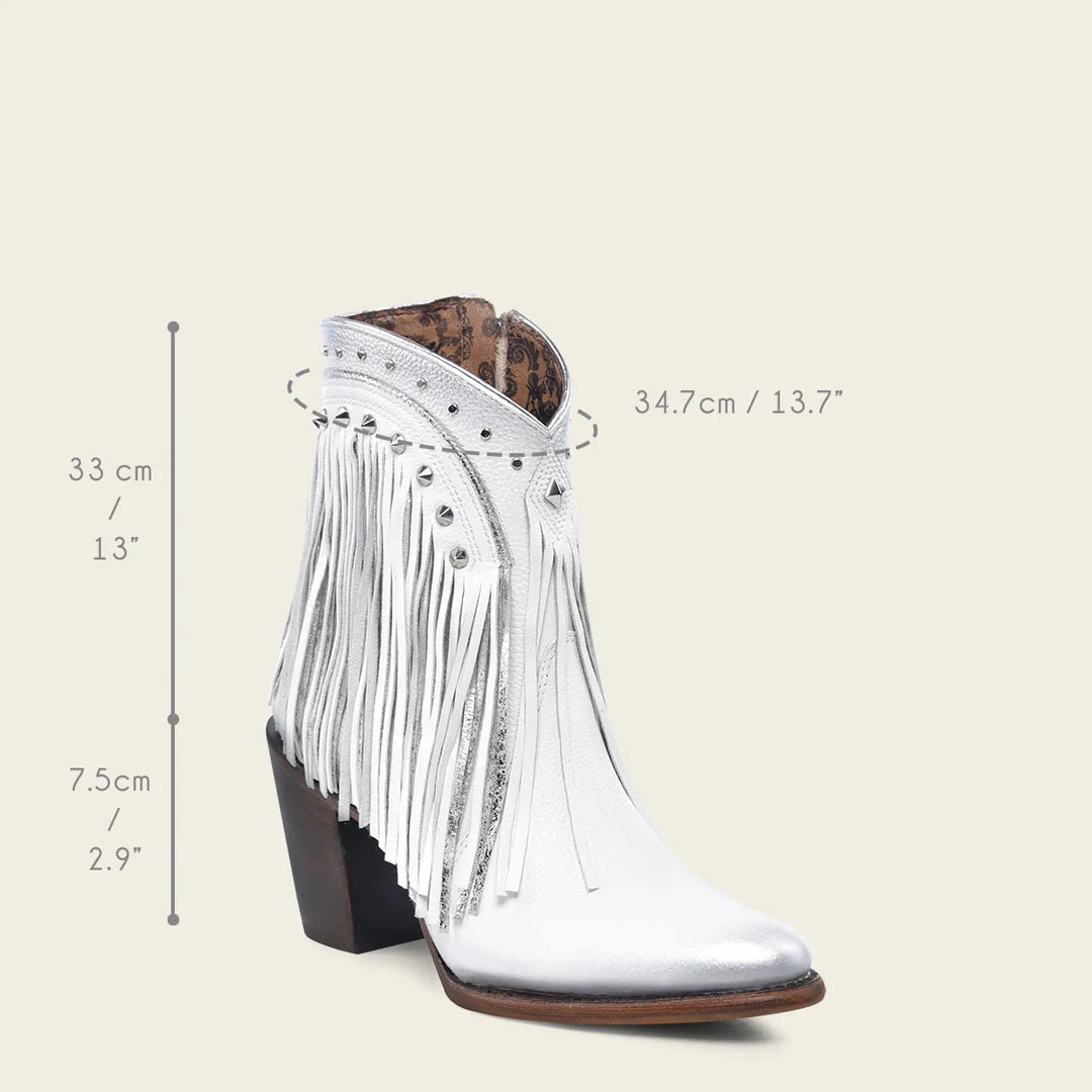 4V09RS - Cuadra white western cowgirl boots for women