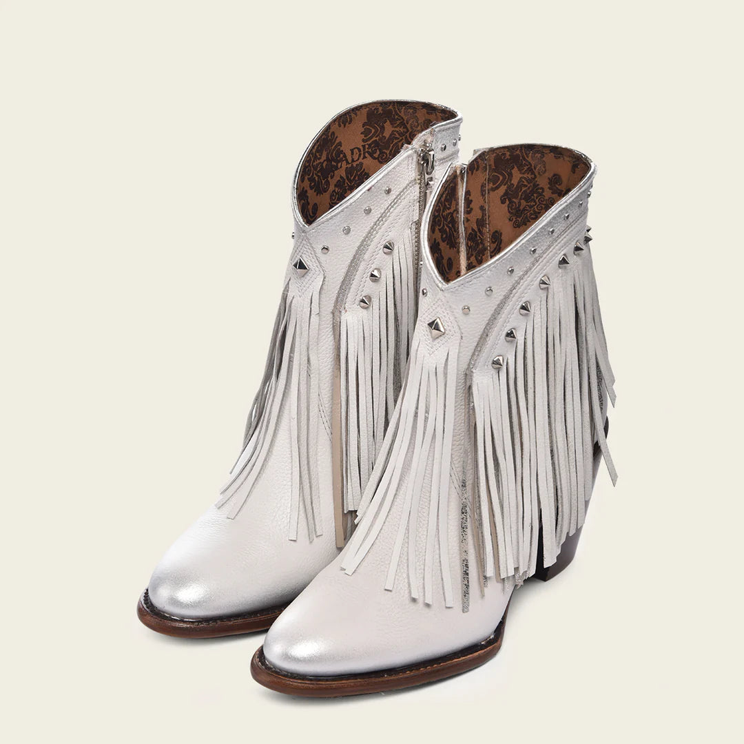 4V09RS - Cuadra white western cowgirl leather boots for women
