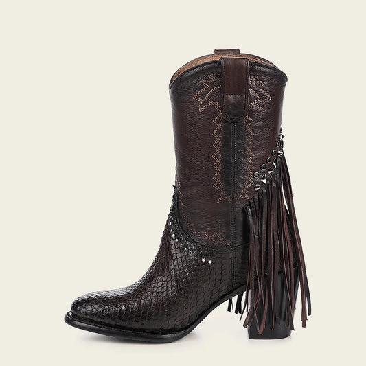 4V11PM - Cuadra chocolate western cowgirl boots for women